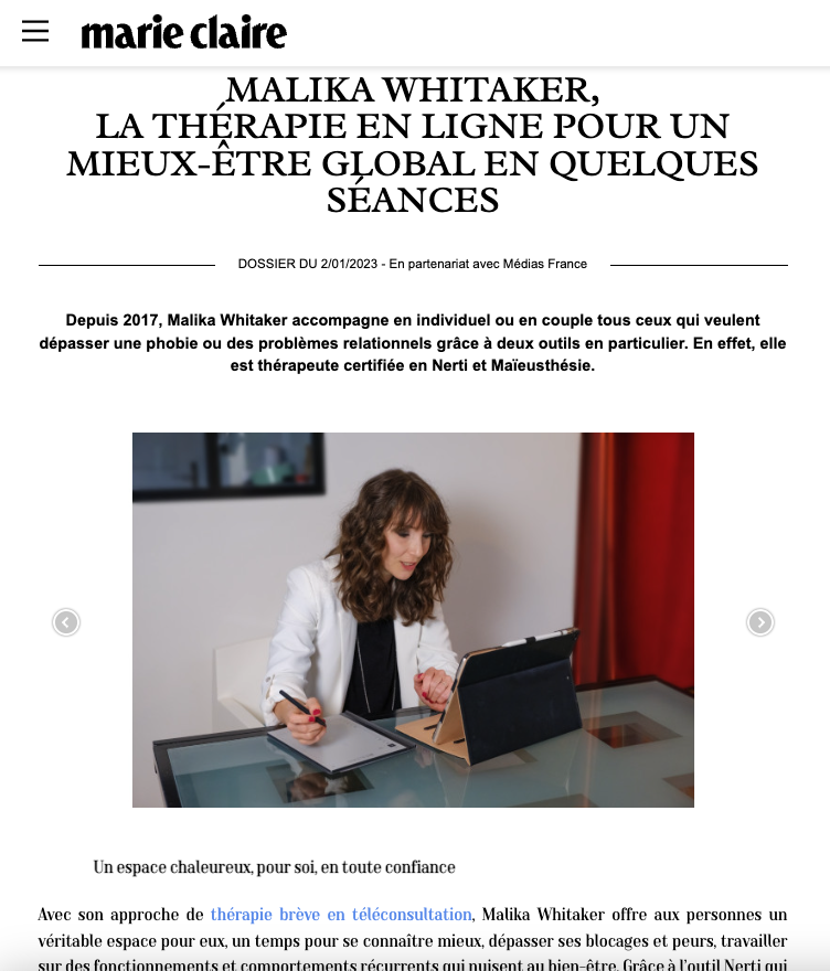 article malika whitaker marie claire les adresses incontournables